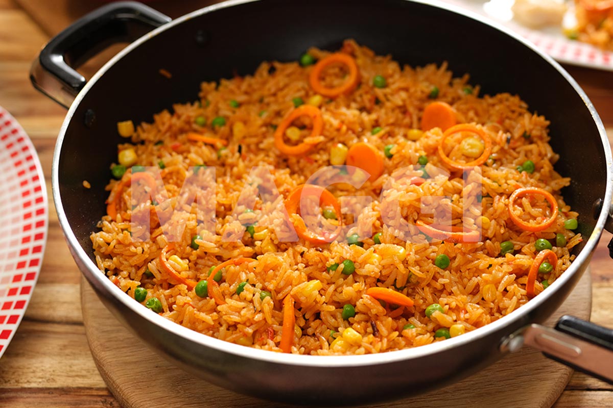 Jollof aux rondelles de carottes