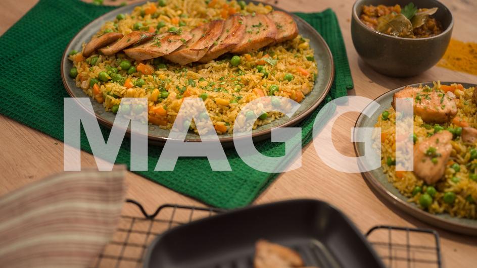 Riz au poulet et petit légumes