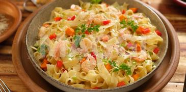 Spaghetti fondant à la crème fraÎche