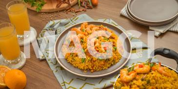 Riz sauté aux fruits de mer
